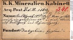 Etiketten zu Calcit (NHMW-MIN-As369)